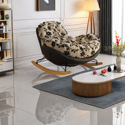Chaise berçante ergonomique en bois massif