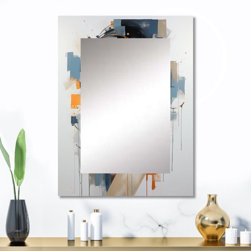 Valentino Fashion Portrait II - Fashion Mirror, Glam Unique Wall Mirror, Printed Metal Art, 32" x 24"