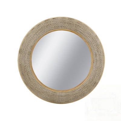 Miroir décoratif tissé, parfait pour ajouter de la chaleur et de la profondeur à n'importe quelle pièce grâce à son design artisanal