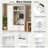 3-in-1 Hall Tree With Top Storage Cabinet, Open Storage, 3 Adjustable Side Shelves, 4 Heavy-duty Hooks, 2 Spacious Drawers And Seat Bench-703264684