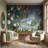 Peacock Wallpaper Cranes Waterfall Wall Mural-991382278-991382272