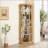 Lighted Corner Curio Cabinet - Elegant Glass Display Case For Living Room & Bar Storage - For Antique Collections & Wine With Built-In Lighting And Light Oak Finish-407501956