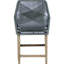 De 2 tabourets à hauteur de comptoir, rembourrés de mousse, gris, délavé, coussin de siège gris, plateforme stable pour les pieds, ambiance bord de mer