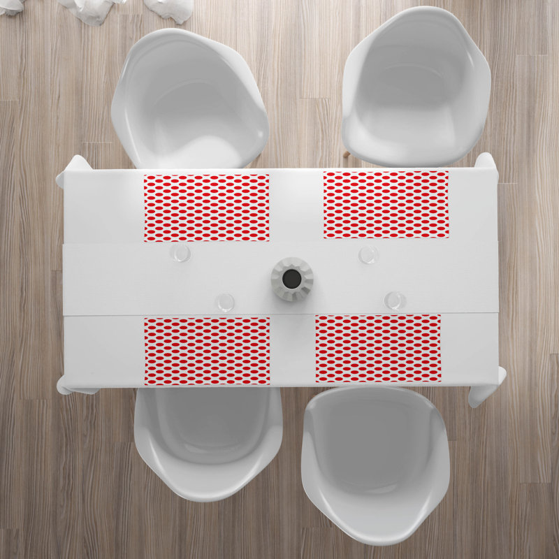Polyester Polka Dots Rectangle Placemat