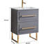 Ensemble de meuble-lavabo simple à 2 tiroirs Syohei