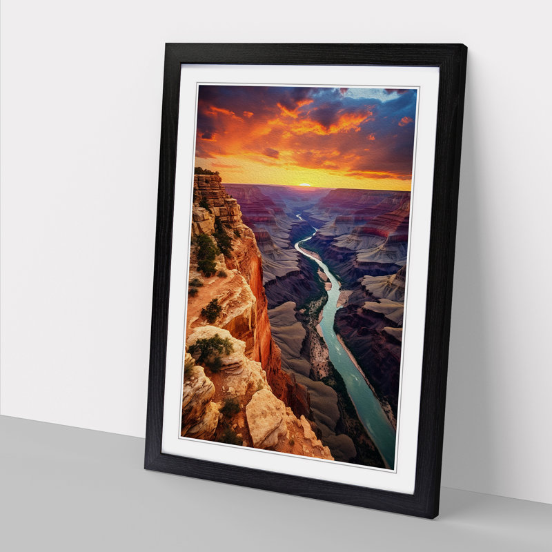 Grand Canyon Contemporary - Single Picture Frame Print on Wood