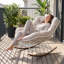 Chaise berçante d'extérieur, chaise berçante confortable avec coussin pour balcon, véranda, gris-1369533082