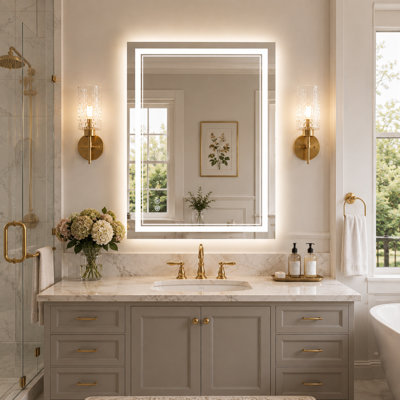 Miroir de salle de bain à DEL avec miroir de salle de bain