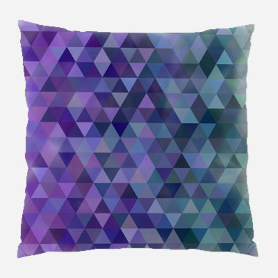 Geometric Microsuede Reversible Throw Pillow