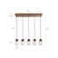 Luminaire suspendu linéaire à 5 lumières pour îlot de cuisine avec détails en bois Temescal-674240883