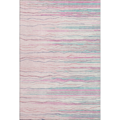 Premium Machine Washable Lyndhurst AMF996 Stripes Rug