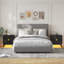 2-Drawer Bedside Table With Built-In Outlets And Human Sensor Light-882099150