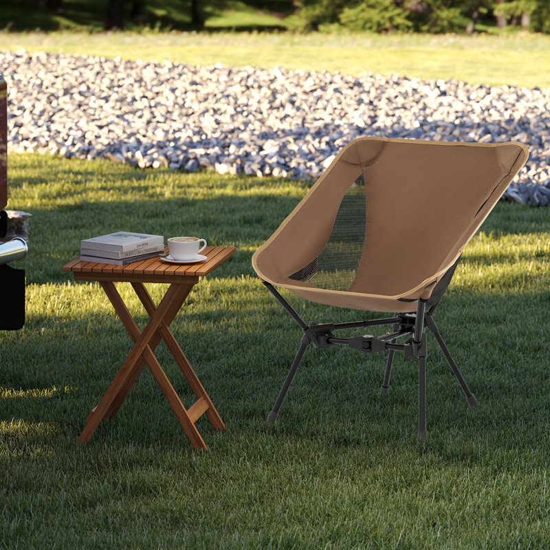 Gymax Ultra-Lightweight Camping Chair Portable Lawn Chair w/Triangular Aluminum Frame