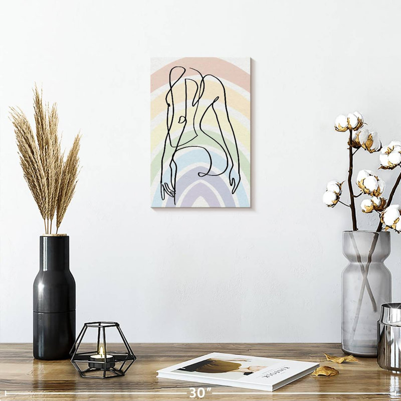 Khadjiah One Line Pride Curves, 12" H x 8" W
