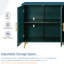 Meuble télé avec armoire de rangement réglable - agencement pratique et bleu marine