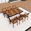 Ensemble repas d'extérieur comprenant six chaises et une table