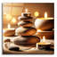  «Zen Rock and Candles» par Rey Klimt, art mural en verre acrylique, 24 po x 24 po-430978494