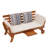75.2’’ Acacia Outdoor Foldable Patio Daybed With Removable Cushions & Wheel-1669551166