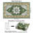 Machine Washable Non-Slip Green Oriental Area Rug-1683931754