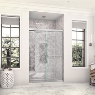 Porte de douche sans cadre bypass h 70,5 po x l 45 po Eurolite