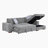 Odesser 115" W 2-Piece Chenille Sleeper Sectional-1138026908-1138026909
