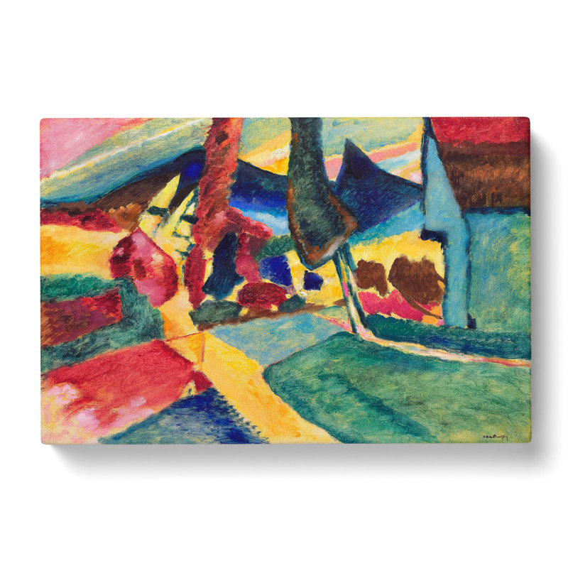 Landscape With Two Poplars by Wassily Kandinsky - Wrapped Canvas Painting, 40cm H x 60cm W x 3cm D