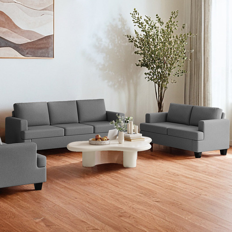 Canapé 3 places Morden, Gris foncé, H 29,13 po x l 84,65 po x P 32,28 po