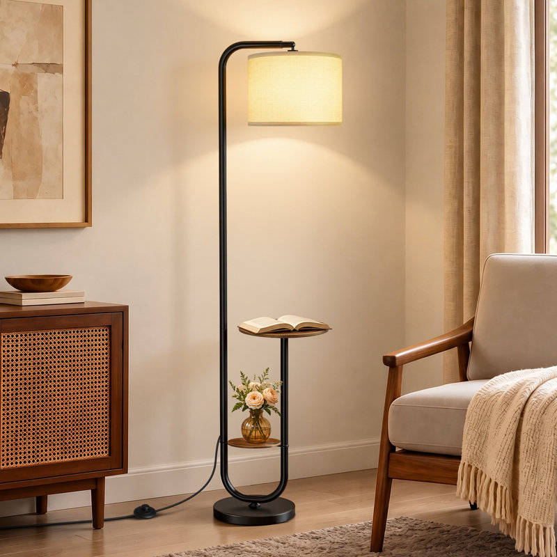 66.54" Tray Table Floor Lamp with Remote Control