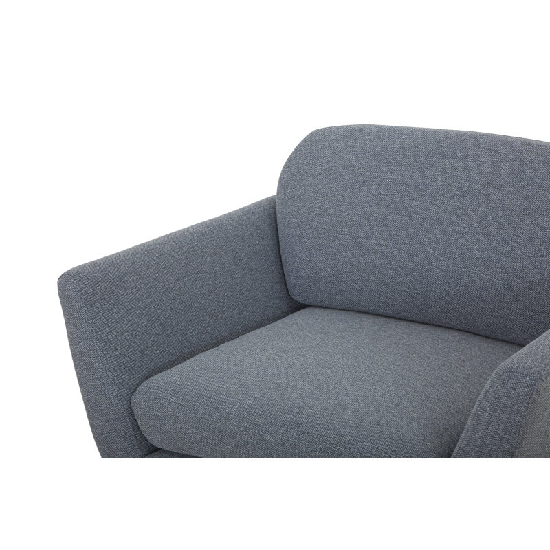 Tyndall Upholstered Armchair, Sky Blue Performance Basketweave