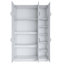 Armoire moderne blanche avec de nombreuses tablettes, 57,1 x 94,1 x 21,7 pouces | Panneau de particules 100% enduit de mélamine | Rangement supplémentaire et conception murale | Parfait pour organiser les vêtements avec style