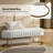 Ferdinand Lawanda 46" Modern Polyester Upholstered Bench with Channel-Tufted Cushion and Metal Base-600450003