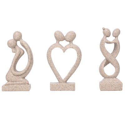 Kissing Lovers Statue Abstract Sculpture Statues en résine pour la décoration intérieure