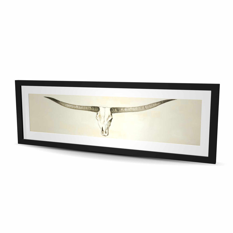 «Longhorn», impression encadrée | Décoration intérieure unique