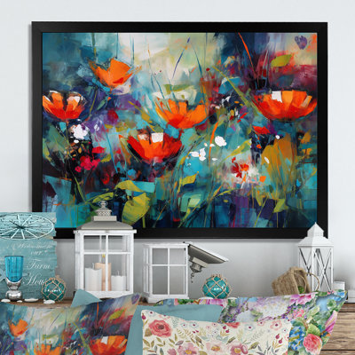 «Tullynacross Red Vibrant Garden Symphony V», reproduction sur toile