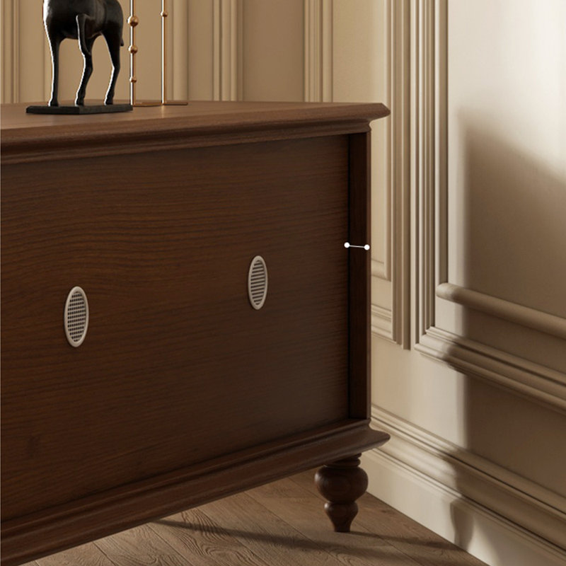 Meuble télé de style américain rétro, 94.49", Brun