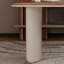 Bureau rectangulaire à 3 tiroirs en bois manufacturé brun noisette + blanc beige-1745641151-1745641145
