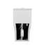 Toilette allongée en céramique, hauteur confort, 1,1 / 1,6 po, blanc, et siège en céramique T039wt