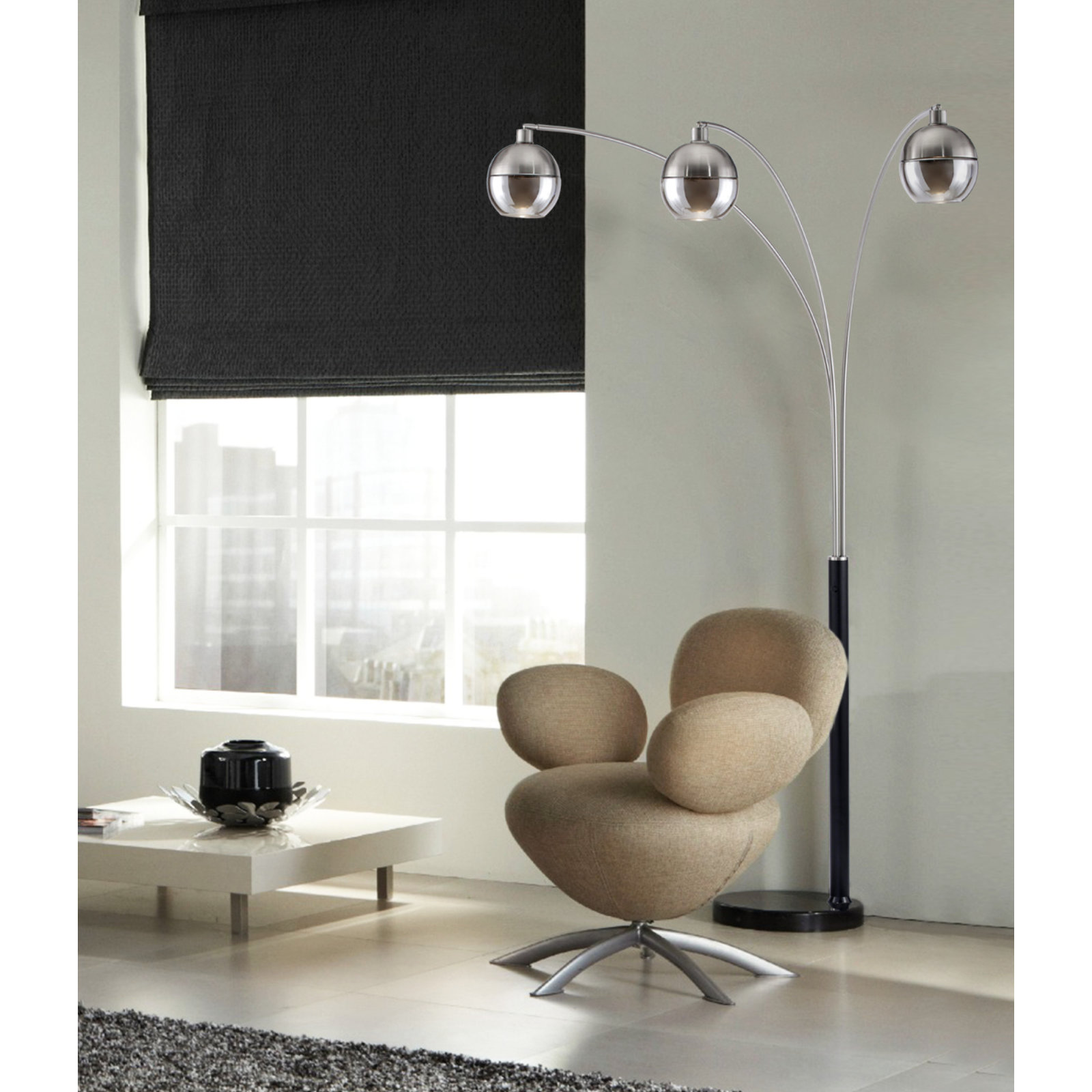 Orson 84" Dimmable Marble Floor Lamp