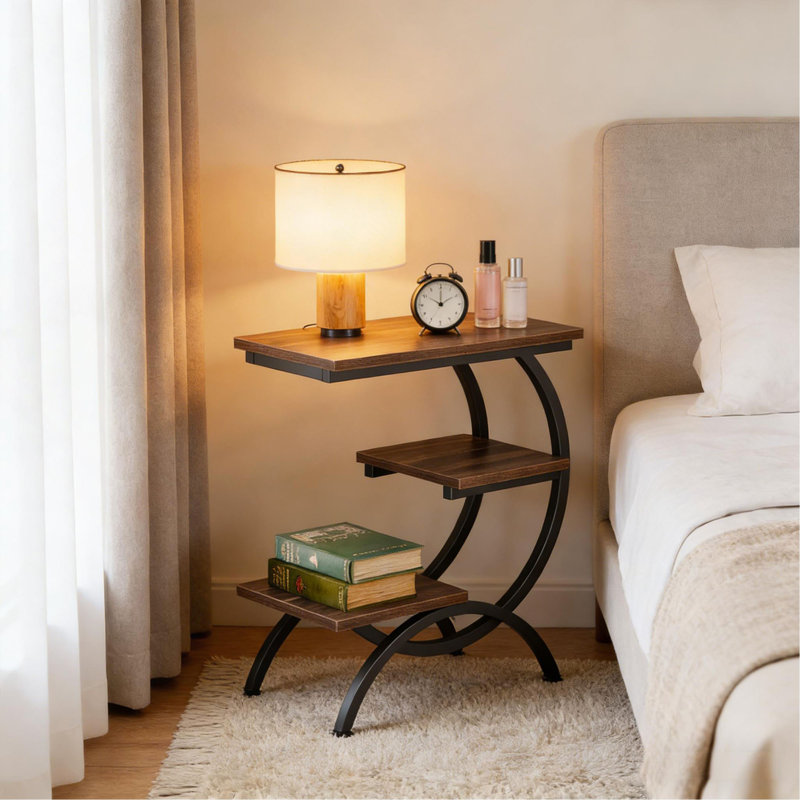 Table de bout chic, table d'appoint en forme de C, table de canapé