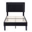 Ensemble de chambre en velours capitonné avec lit et 2 tables de chevet, aucun lit plateforme tapissier requis-118007010-118007011