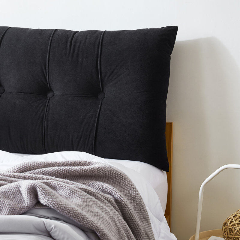 Tête de lit simple très moelleuse Rainha, Noir
