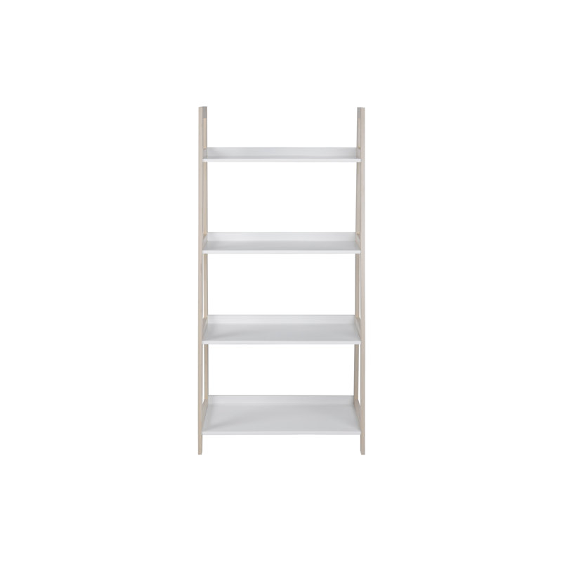 Sansa Ladder Bookcase, White, 130cm H x 63cm W x 40cm D