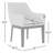 Fairmont Upholstered Back Armchair in Cream