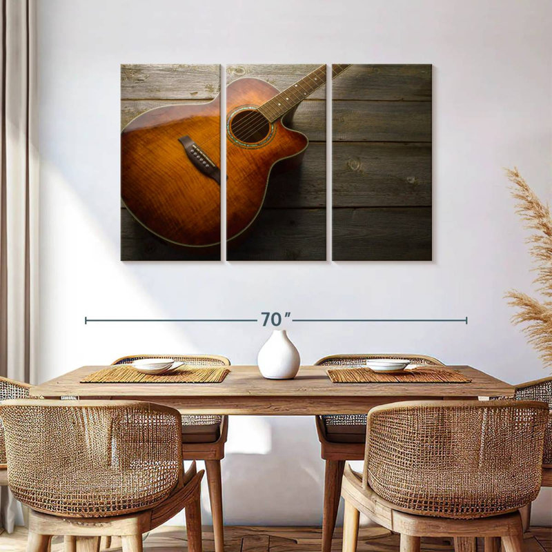 Abarca Rustic Acoustic Guitar, 36" H x 57" W