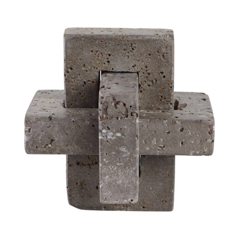 17 nœuds Pierce 17 Travertine, gris, H 5 po x l 5 po x P 5 po