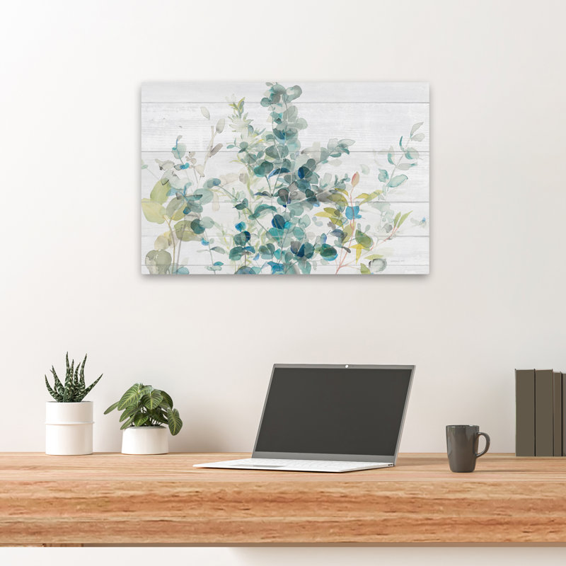 Jardin d'eucalyptus I sur une barrière, H 24 po x l 16 po