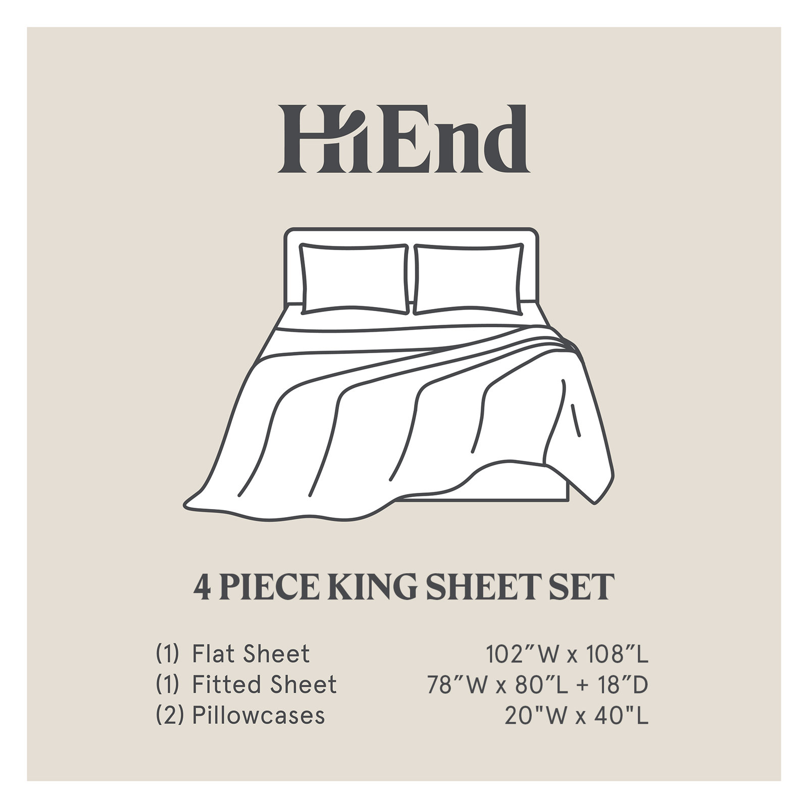 Riggi Toile Sheet Set, King Sheet + 2 King Pillowcases