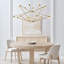 Sean Lavin Lassell two tier extra large chandelier in natural brass finish with crystal glass shades-1822544069