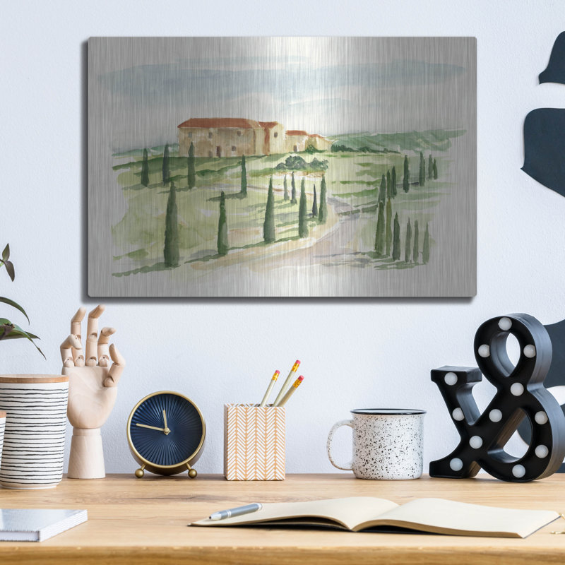 Luxe luxueux «Watercolor Tuscan Villa I» par Etha «Watercolor Tuscan Villa I» par Ethan Harper, H 12 po x l 16 po