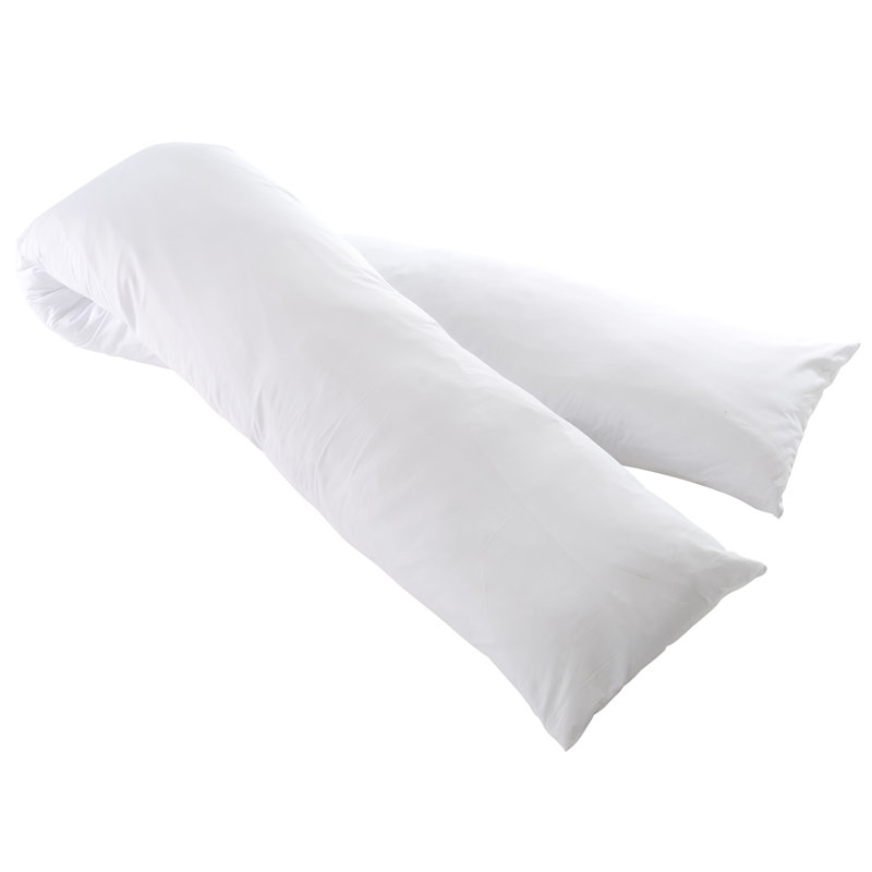 White Hypoallergenic Polyester Body Pillowcase with Zipper